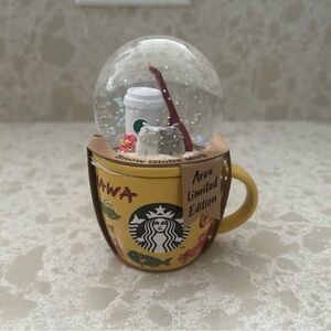 STARBUCKS Limited Edition Snow Globe Mug OKINAWA Japan Espresso Cup